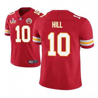 Super Bowl LV 2021 Men Kansas City Chiefs #10 Tyreek Hill Red Jersey->kansas city chiefs->NFL Jersey